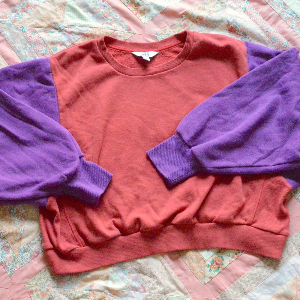 80's Style Color block Sweatshirt